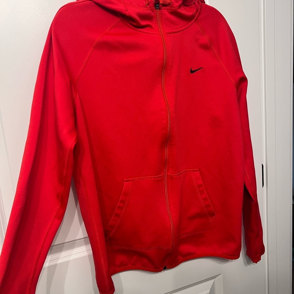 Nike Vibrant Red Hoodie with Black Logo - Picture 3 of 7